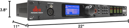 dbx DriveRack PA2 Two-Input, Six-Output Complete Loudspeaker Management Processor with LCD Display & USB Connector, Black, 3.80 x 11.00 x 22.00 inches